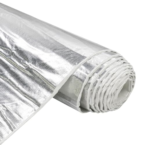THERMOBRAIDTECH Ceramic Fiber Aluminum Foil Heat Shield Mat 2300°F High Temp Repackable Thermal Insulation Protector