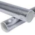 THERMOBRAIDTECH High Temp Heat Shield Sleeve Vapor Lock Silver Aluminized Wire Shielding Insulation Protection and Cover